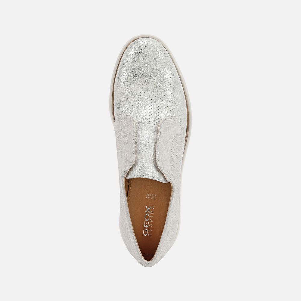 Geox Bayan Slip On Beyaz/Gümüş - Samuela - SMW-056798